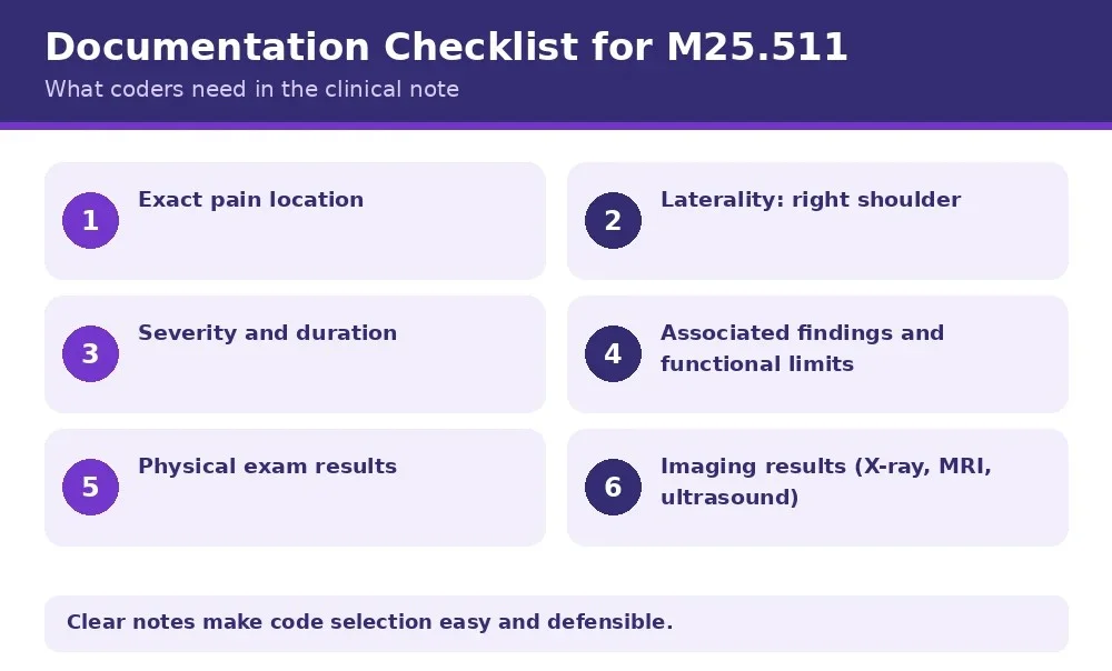 Documentation checklist for M25.511
