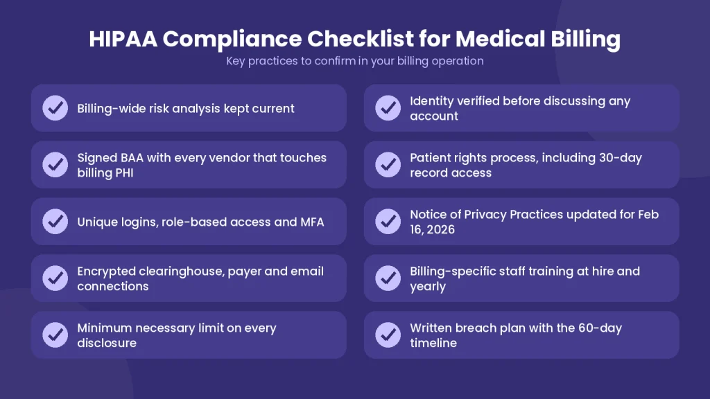 HIPAA Compliance Checklist for Medical Billing